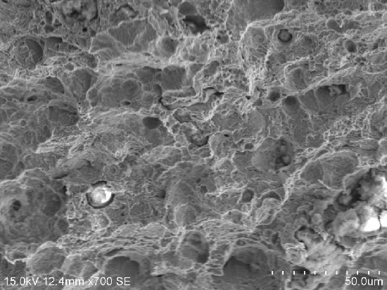 沖擊模擬斷口微觀形貌，韌窩特征