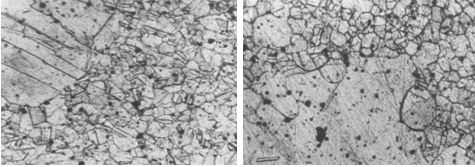 圖8-25 局部粗晶組織，局部粗晶組織
