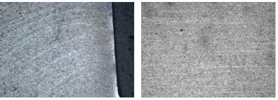 圖14-19 裂紋螺栓頭部組織 100&times;圖14-20 裂紋螺栓桿部組織 100&times;